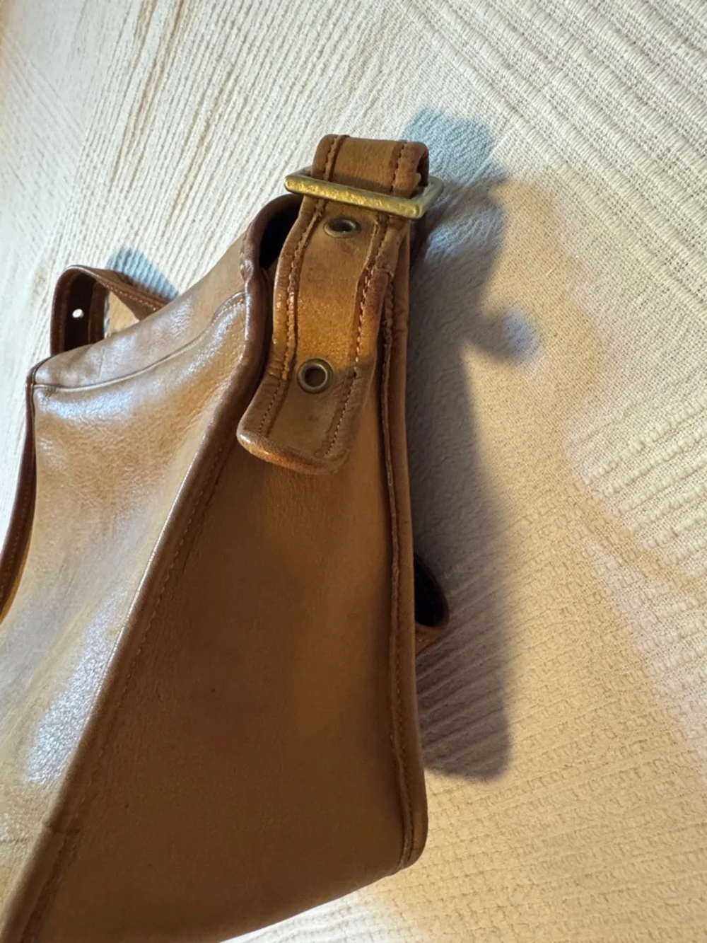 Vintage Coach Pre Creed NYC Tan Brown Leather Courier Messenger Bag 1970s - Picture 14 of 14